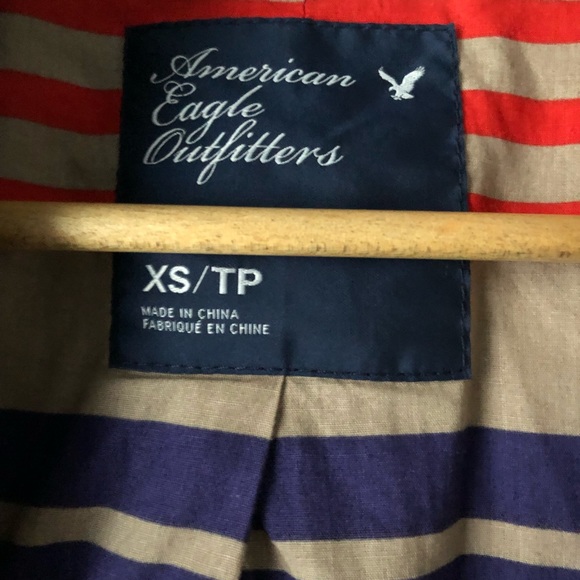 Beige American Eagle Trench - Picture 3 of 4